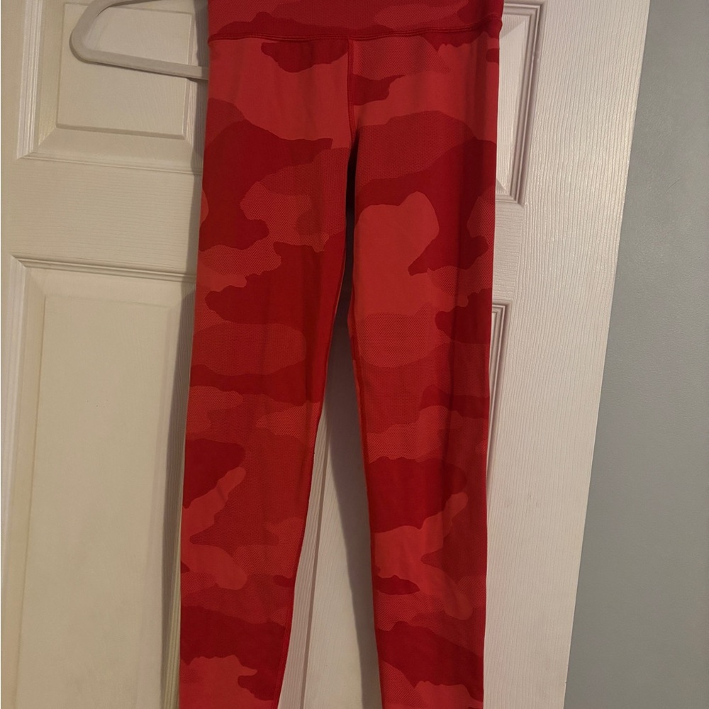 Aerie Red Camouflage Leggings